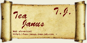 Tea Janus vizit kartica